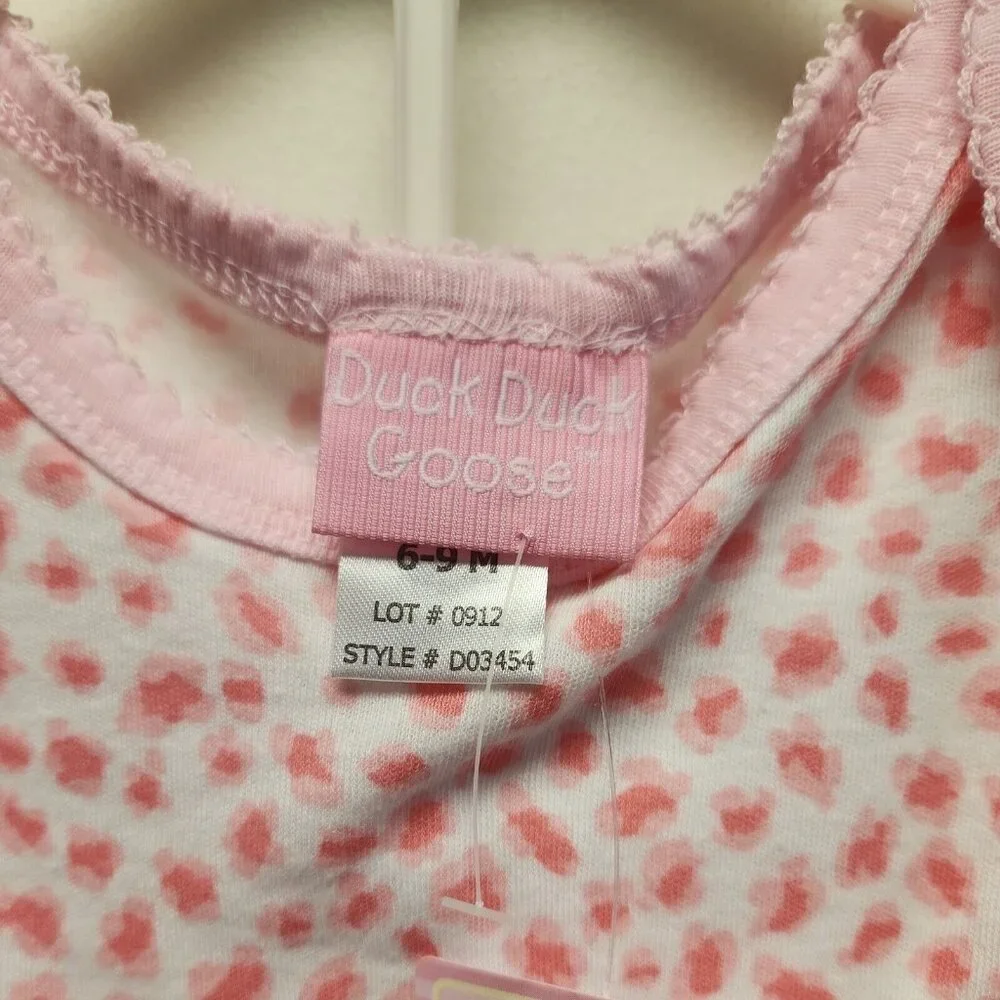 Duck Duck Goose Baby Girls 6-9 Month 2 Piece Set Pink New‎